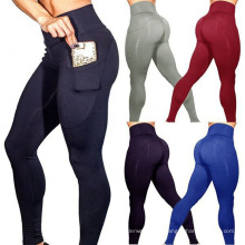 Leggings femininas personalizadas com bolsos calça de ioga de cintura alta leggings